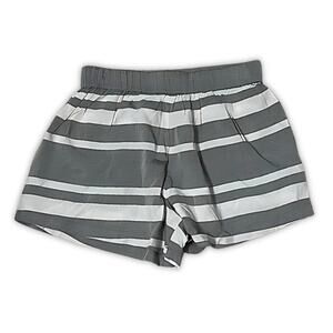Nordstrom Casual Shorts Elastic Waist Rayon Striped Pattern Gray Girls 8/10 NWOT